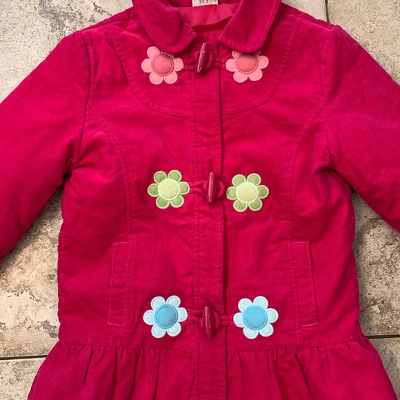 Gymboree pink velour girls size M/7-8 coat. - Picture 2 of 7
